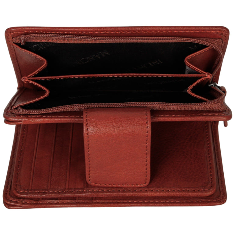 Mancini Pelle D’oro RFID Secure Medium Clutch Wallet