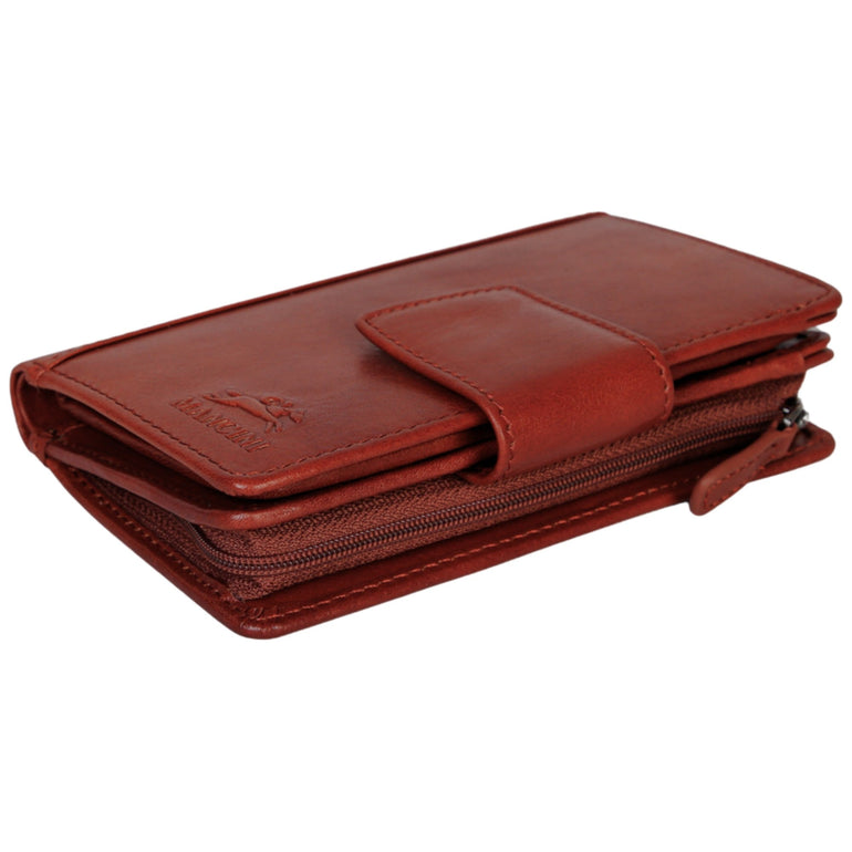 Mancini Pelle D’oro RFID Secure Medium Clutch Wallet