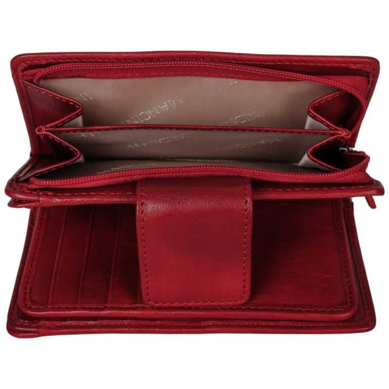 Mancini Pelle D’oro RFID Secure Medium Clutch Wallet