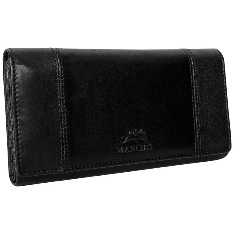 Mancini Pelle D’oro RFID Secure Quad Fold Wallet