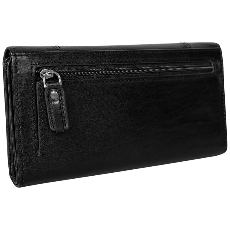 Mancini Pelle D’oro RFID Secure Quad Fold Wallet
