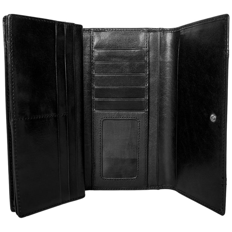 Mancini Pelle D’oro RFID Secure Quad Fold Wallet