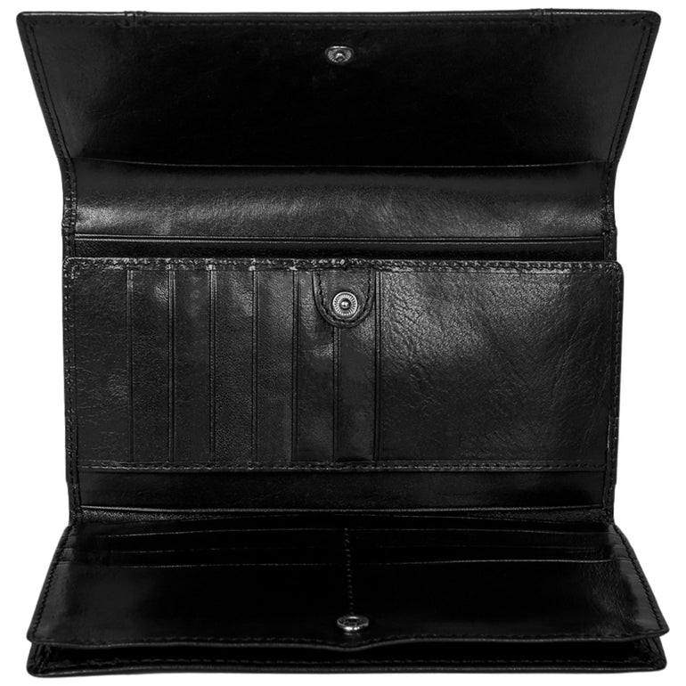 Mancini Pelle D’oro RFID Secure Quad Fold Wallet
