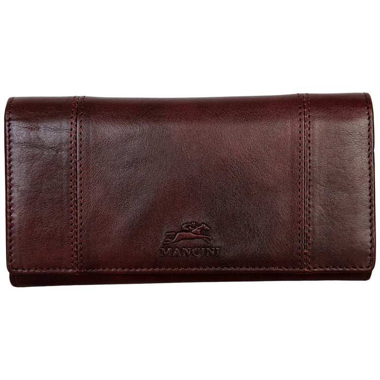 Mancini Pelle D’oro RFID Secure Quad Fold Wallet