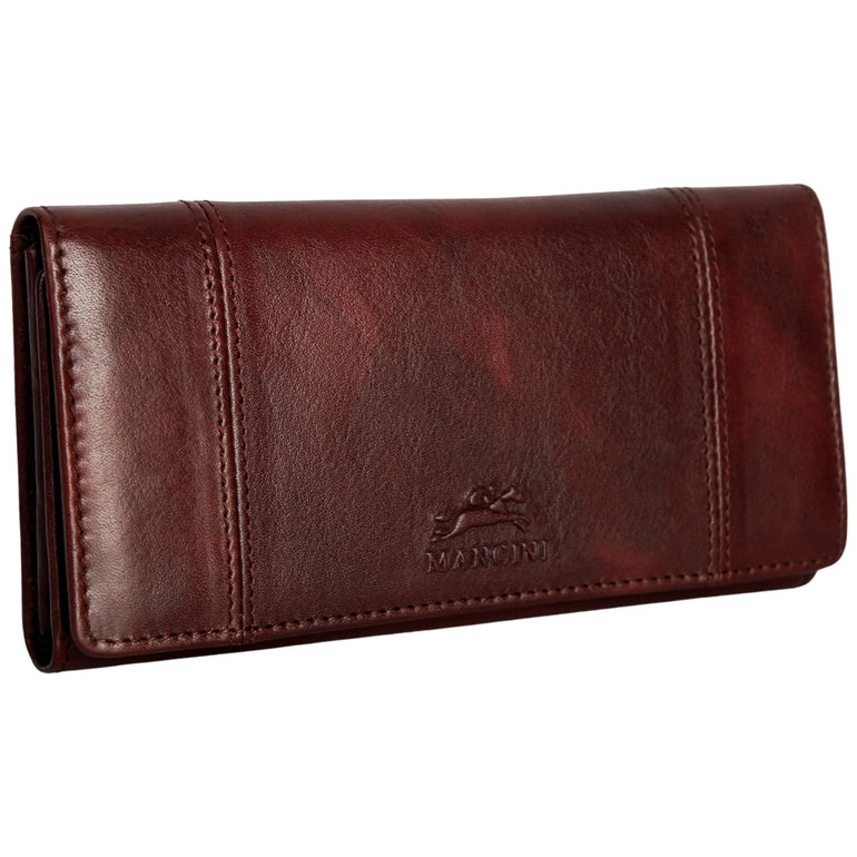 Mancini Pelle D’oro RFID Secure Quad Fold Wallet