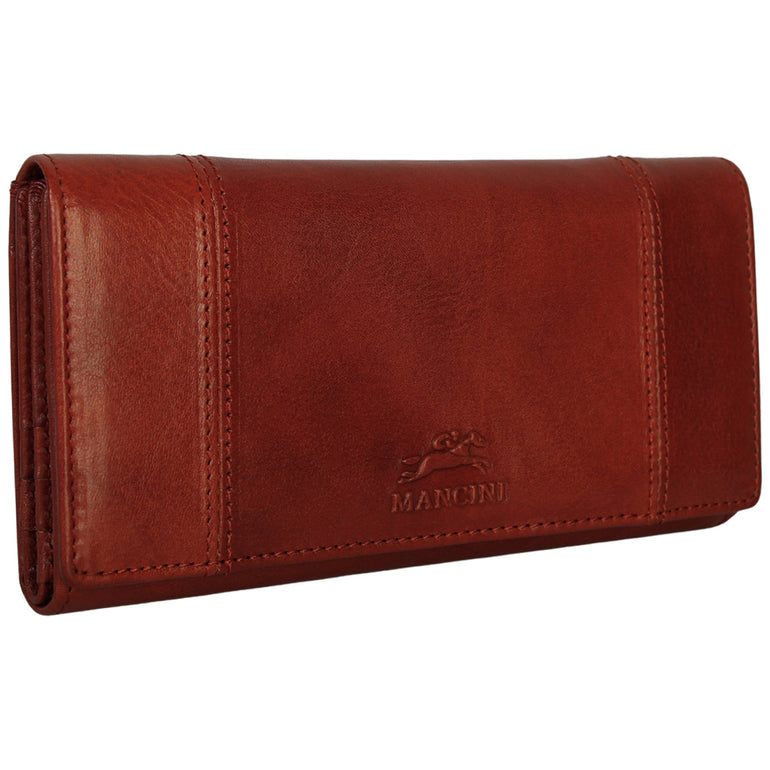 Mancini Pelle D’oro RFID Secure Quad Fold Wallet
