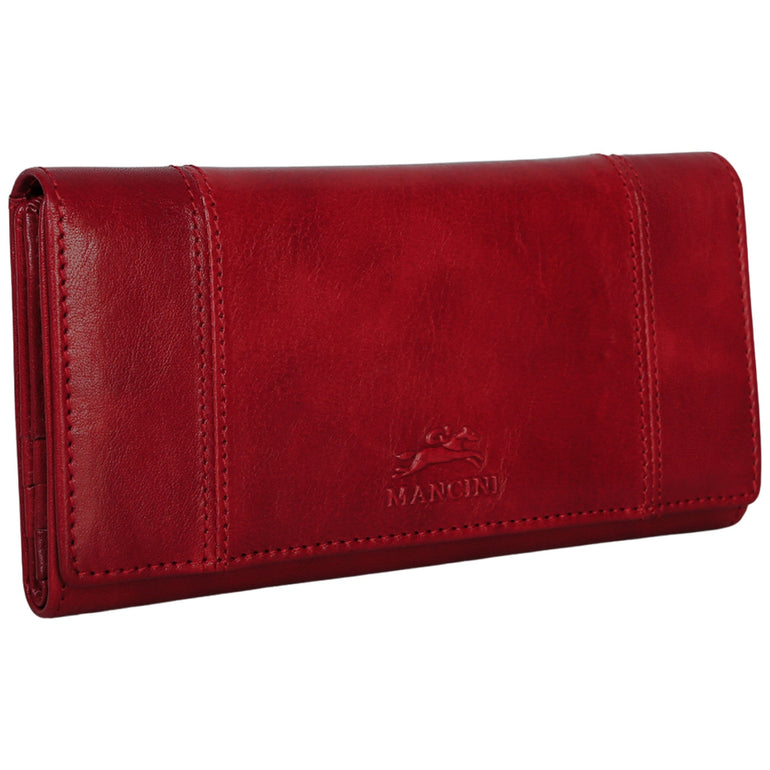 Mancini Pelle D’oro RFID Secure Quad Fold Wallet