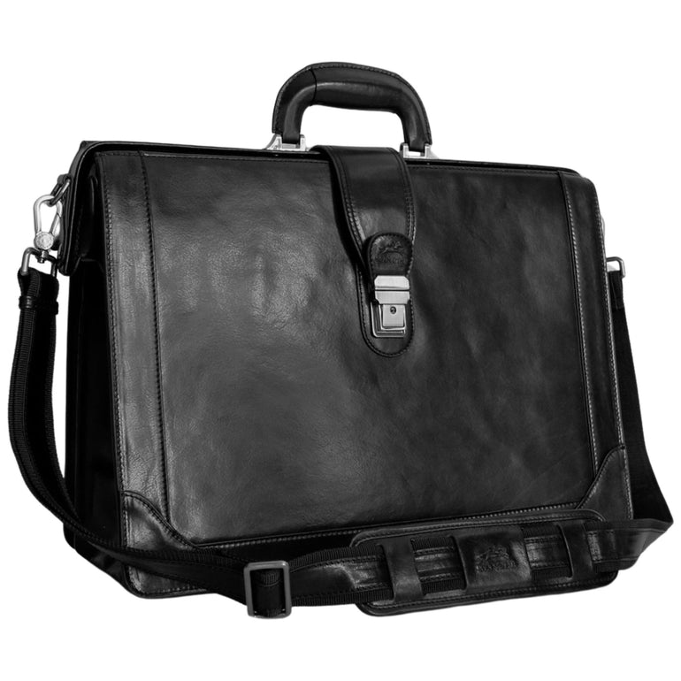 Mancini Pelle D’oro Luxurious 17.3” Laptop Litigator Briefcase