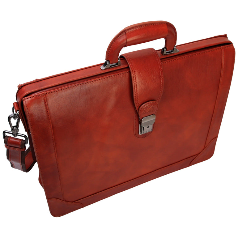 Mancini Pelle D’oro Luxurious 17.3” Laptop Litigator Briefcase
