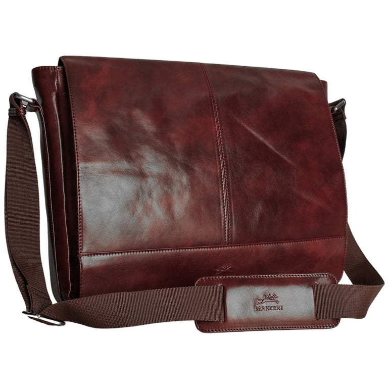 Mancini Pelle D’oro 15” Laptop / Tablet Messenger Bag