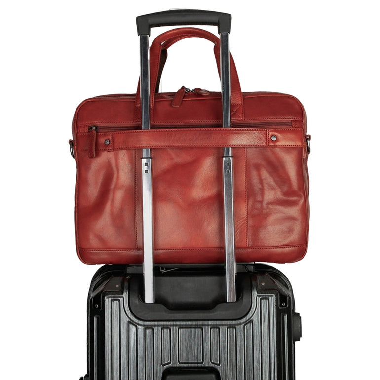 Mancini Pelle D’oro Double Compartment 15.6” Laptop and Tablet Briefcase