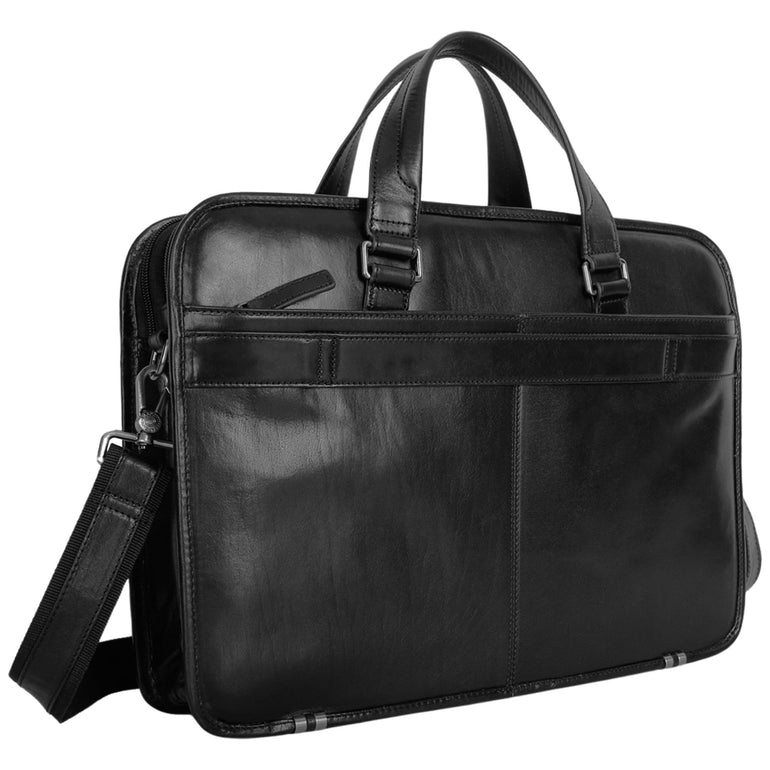 Mancini Pelle D’oro Triple Compartment 15.6” Laptop / Tablet Briefcase