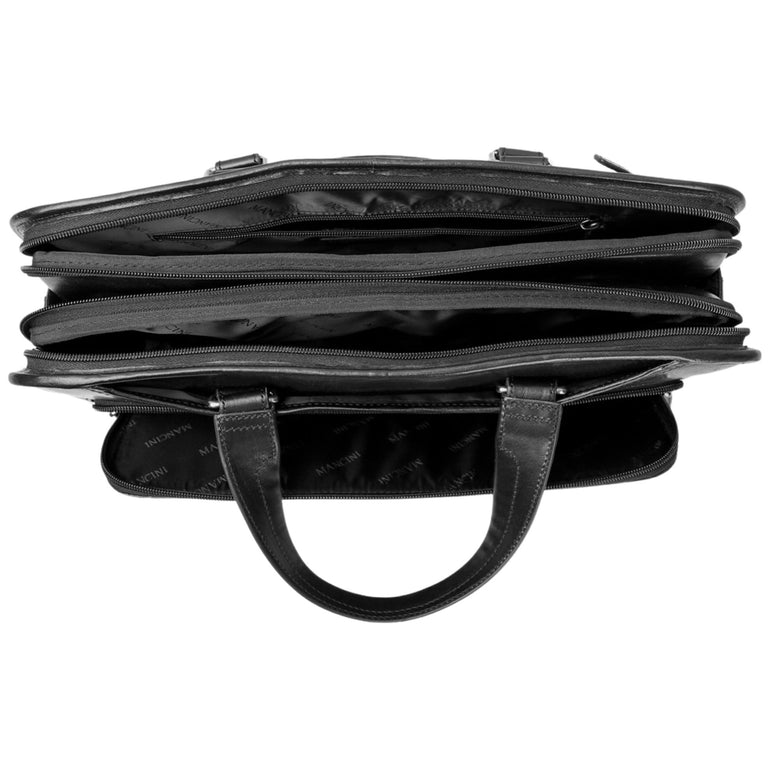 Mancini Pelle D’oro Triple Compartment 15.6” Laptop / Tablet Briefcase