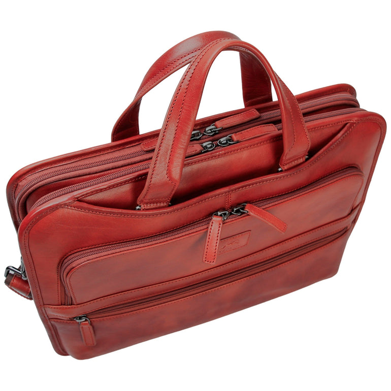 Mancini Pelle D’oro Triple Compartment 15.6” Laptop / Tablet Briefcase