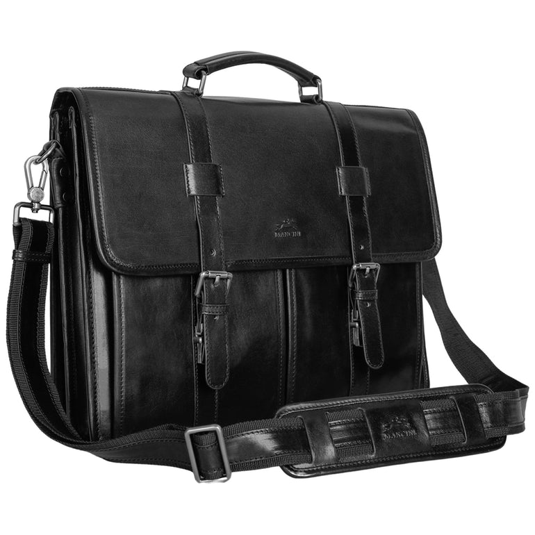 Mancini Pelle D’oro Double Compartment 15.6” Laptop / Tablet Briefcase