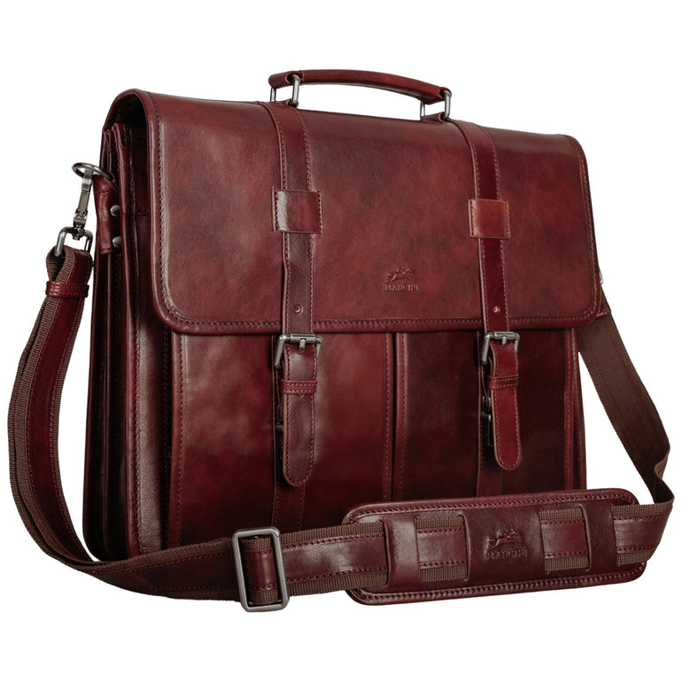 Mancini Pelle D’oro Double Compartment 15.6” Laptop / Tablet Briefcase