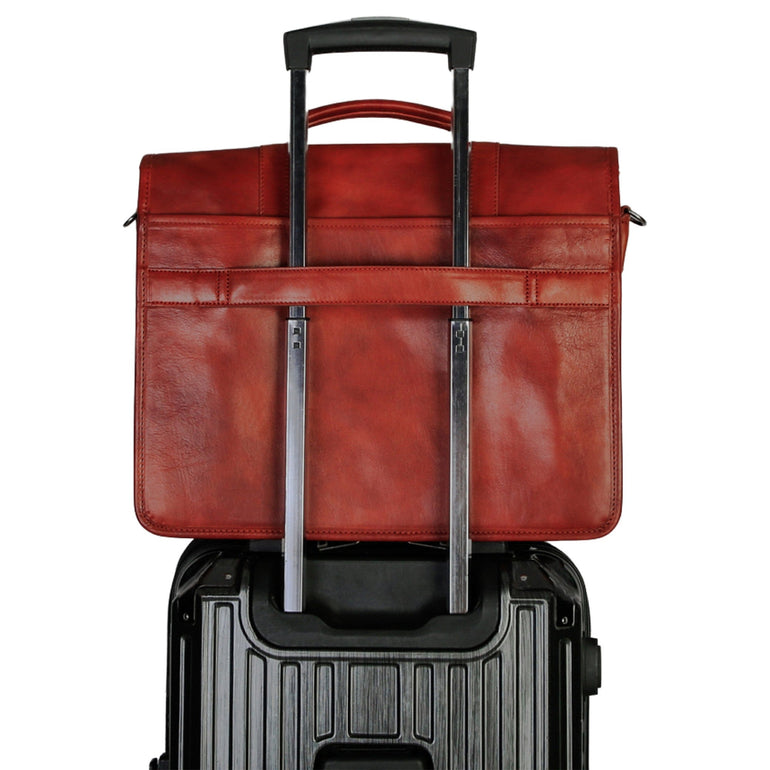 Mancini Pelle D’oro Double Compartment 15.6” Laptop / Tablet Briefcase