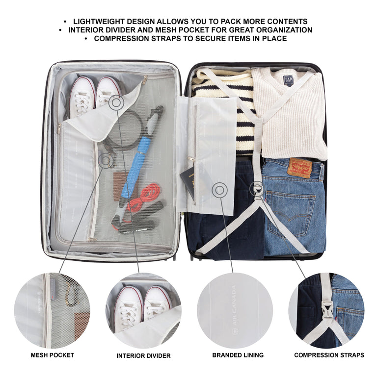 Air Canada Optimum Hardside 3 Piece Luggage Set