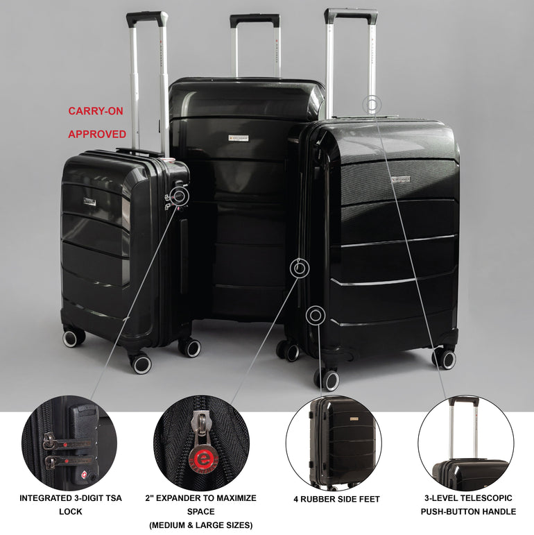 Air Canada Optimum Hardside 3 Piece Luggage Set