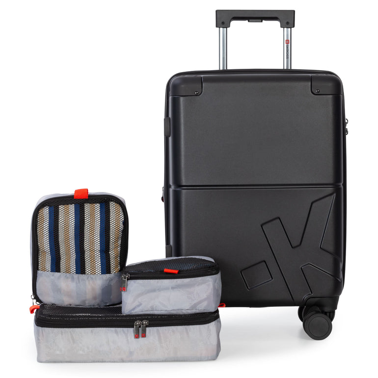 Skross Studio K 20” Hardside Carry-On Luggage with 3 Packing Cubes