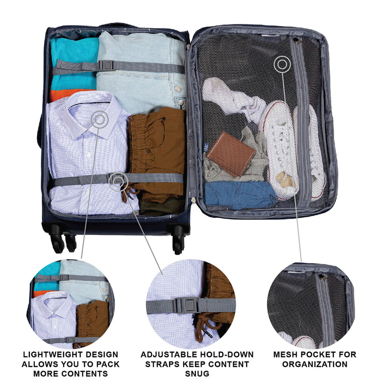 Jetstream 3 Piece Spinner Expandable Luggage Set