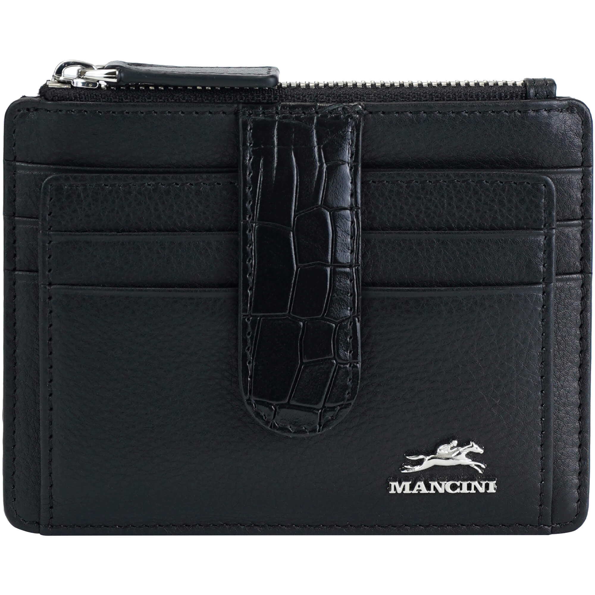 Mancini Croco2 Women’s Card Case with Enhanced RFID Protection