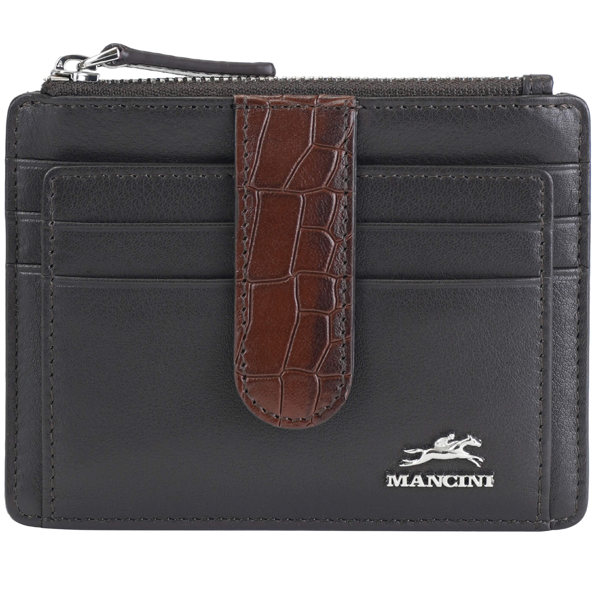 Mancini Croco2 Women’s Card Case with Enhanced RFID Protection