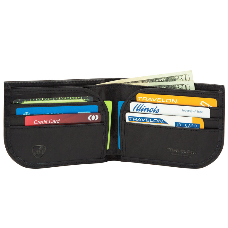 Travelon RFID Blocking Leather Front Pocket Wallet
