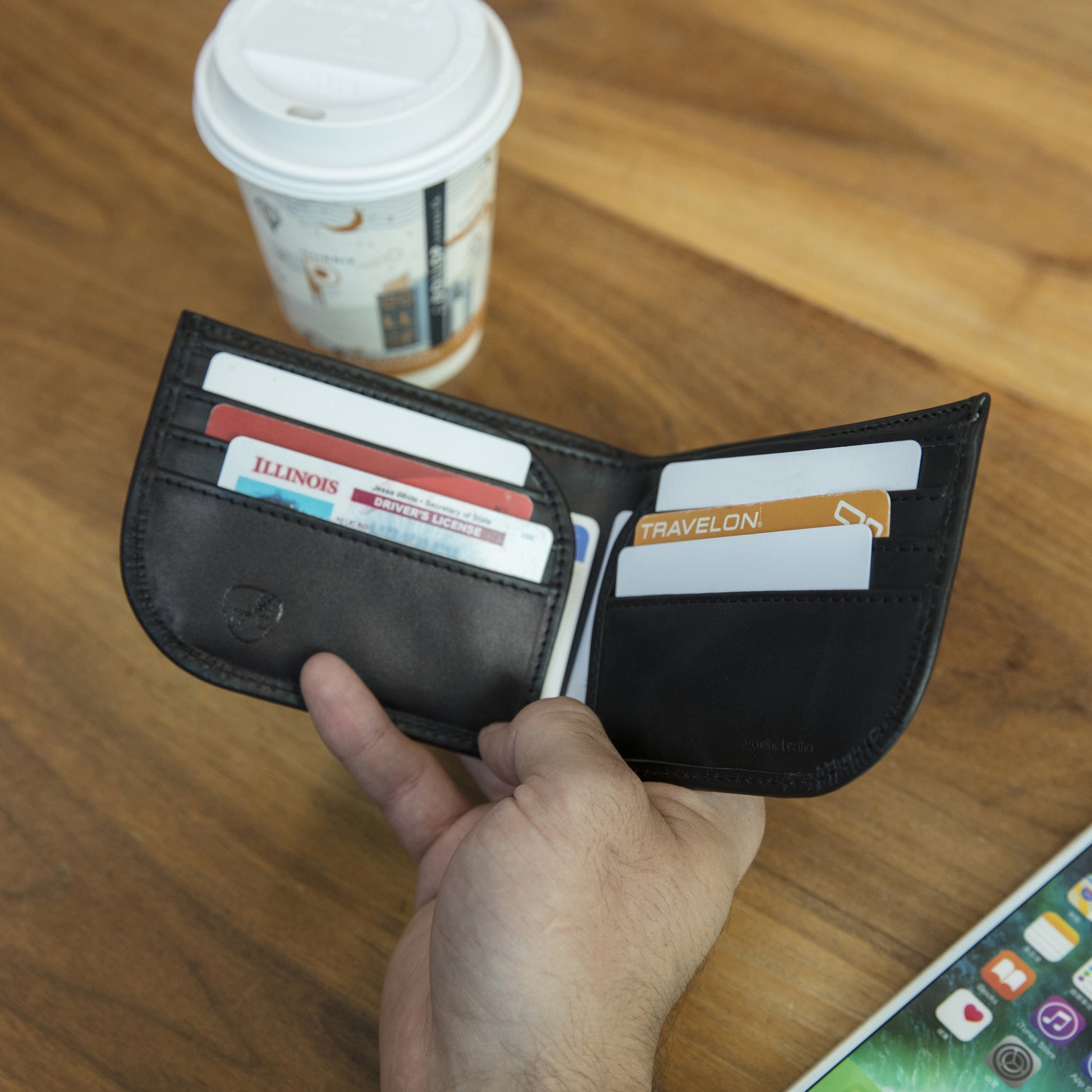 Travelon RFID Blocking Leather Front Pocket Wallet