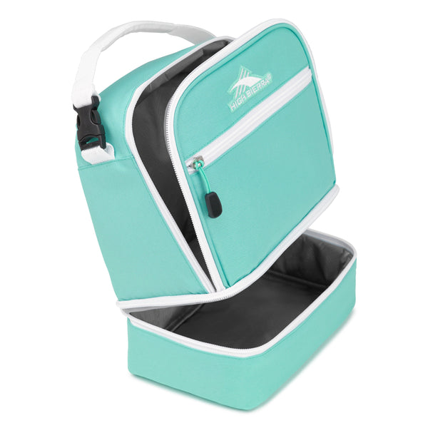 High Sierra Stacked Compartment Lunch Bag - Aquamarine/White