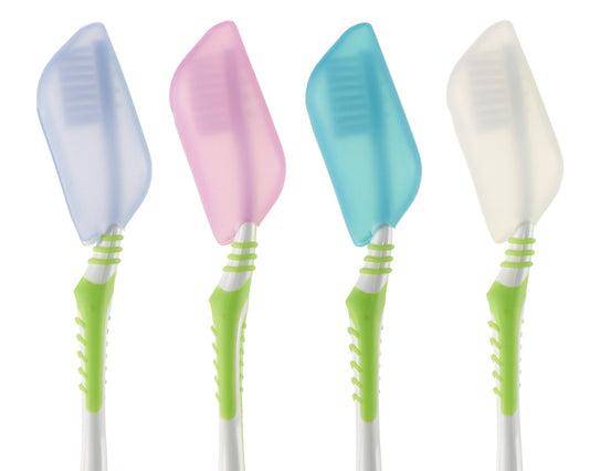 Lewis N. Clark Antibacterial Silicone Toothbrush Covers, 4-Pack