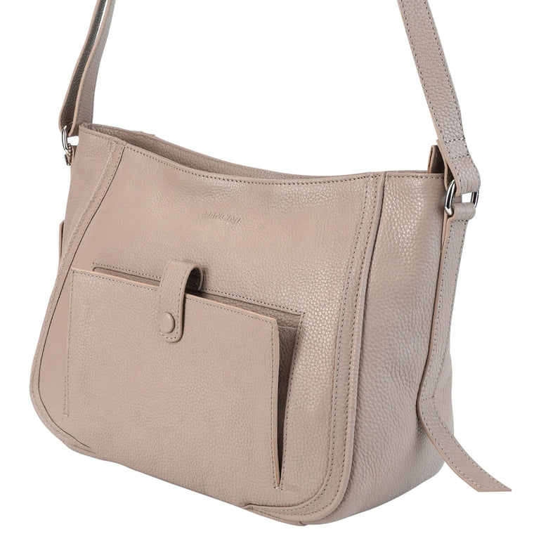 Mancini Pebbled Sophia Leather Crossbody Bag