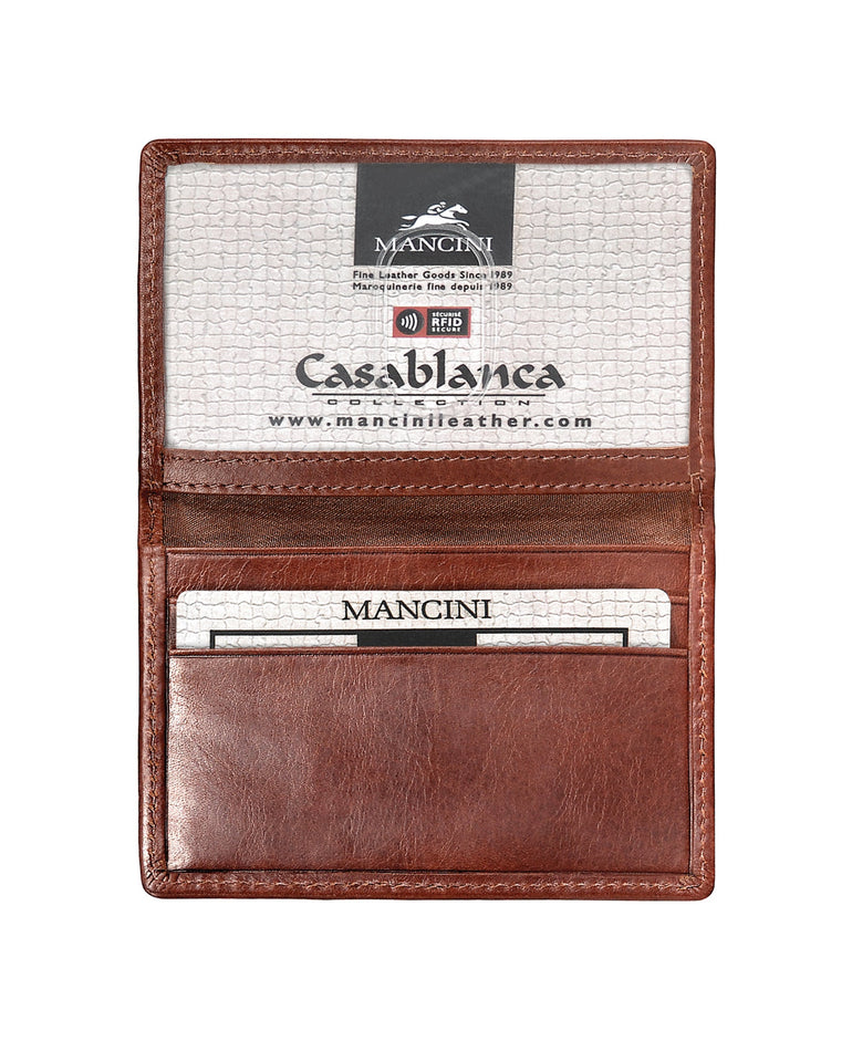 Mancini CASABLANCA Collection Men’s Zippered Wallet with Removable Passcase (RFID Secure)