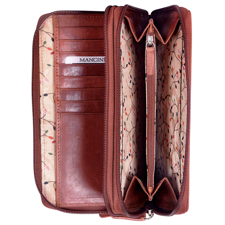 Mancini Collection CASABLANCA Portefeuille « Clutch » pour Dames (Sécurisé RFID)