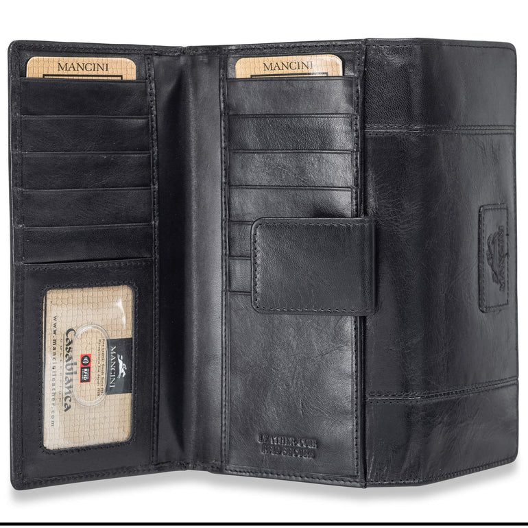 Mancini CASABLANCA Ladies' RFID Secure Medium Clutch Wallet