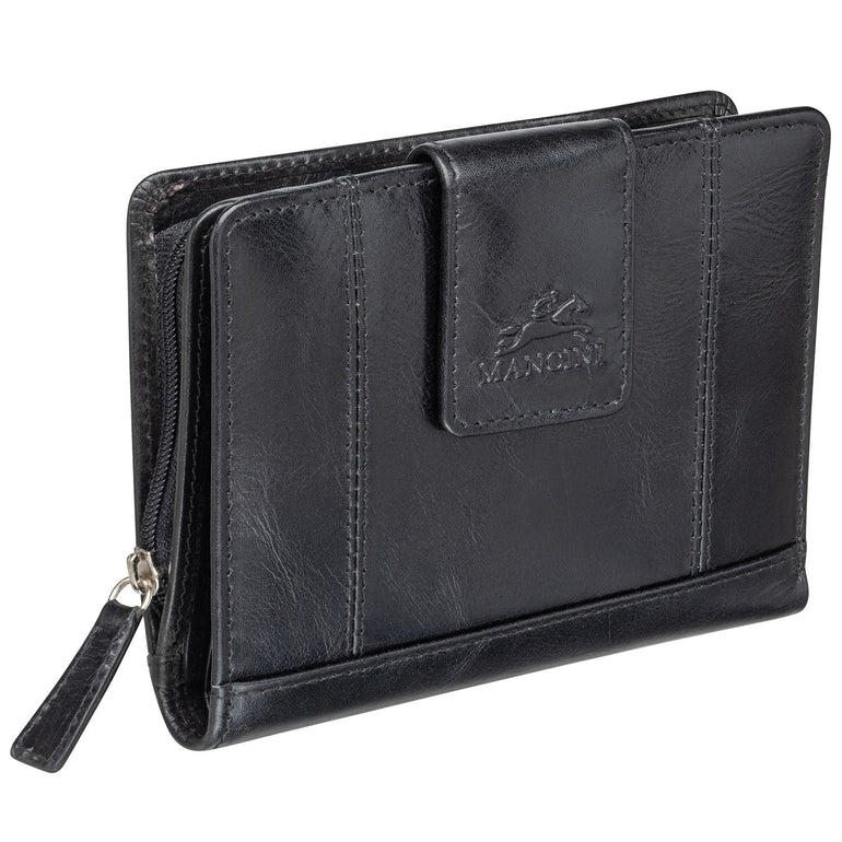 Mancini CASABLANCA Ladies' RFID Secure Medium Clutch Wallet