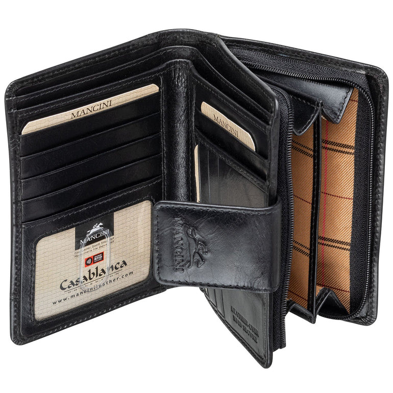 Mancini CASABLANCA Ladies' RFID Secure Medium Clutch Wallet