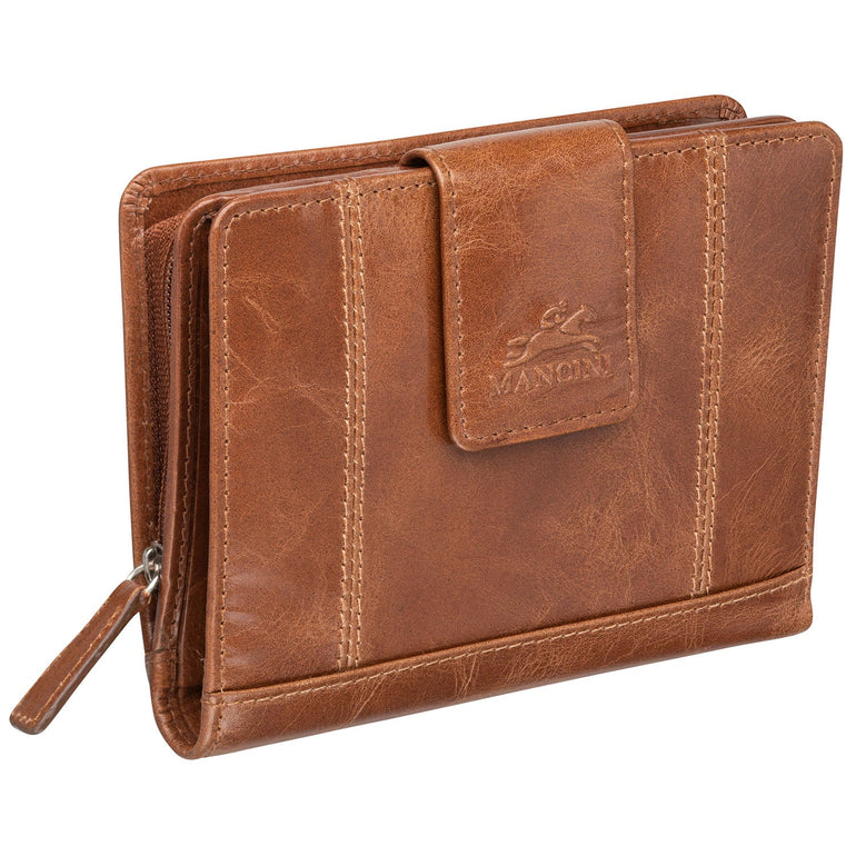Mancini CASABLANCA Ladies' RFID Secure Medium Clutch Wallet