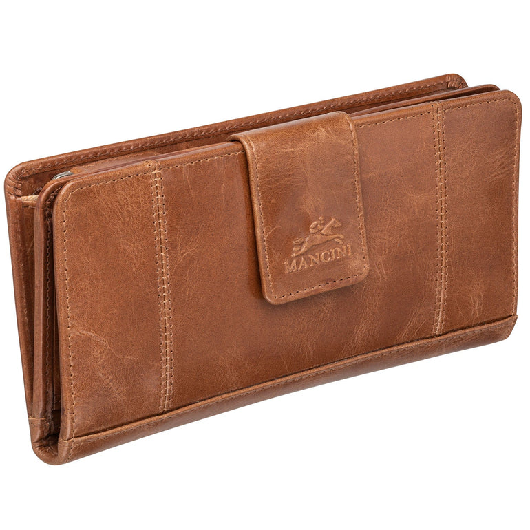 Mancini CASABLANCA Ladies' RFID Secure Clutch Wallet