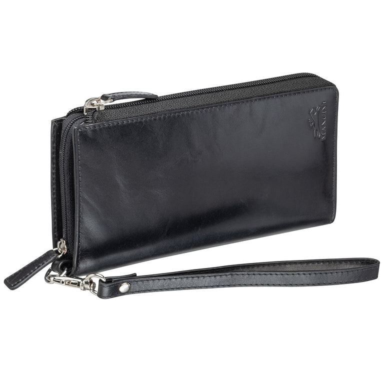 Mancini CASABLANCA Ladies` RFID Secure Trifold Wallet