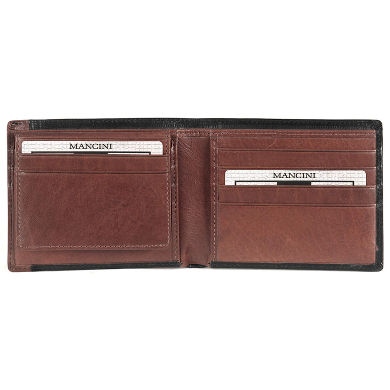 Mancini CASABLANCA Collection Men’s Billfold with Removable Passcase (RFID Secure)