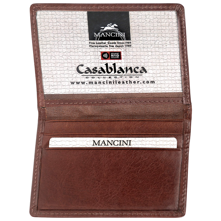 Mancini CASABLANCA Collection Men’s Billfold with Removable Passcase (RFID Secure)