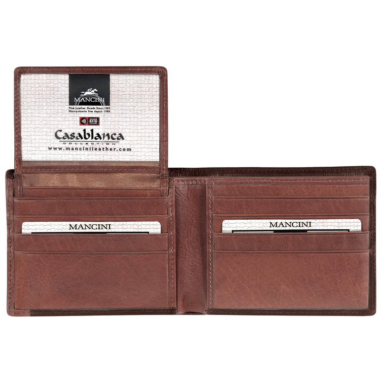 Mancini CASABLANCA Collection Men’s Billfold with Removable Passcase (RFID Secure)