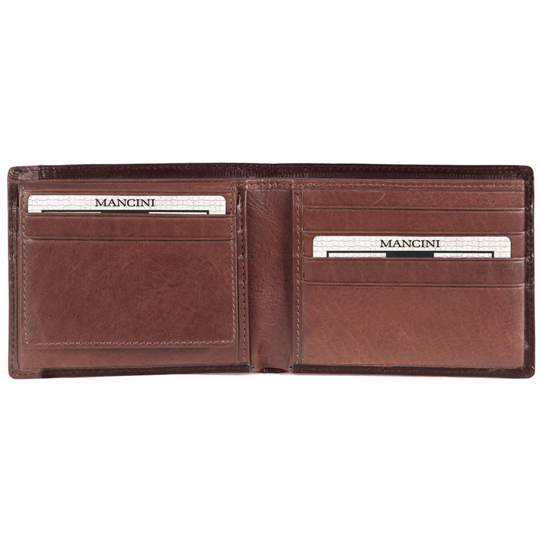 Mancini CASABLANCA Collection Men’s Billfold with Removable Passcase (RFID Secure)