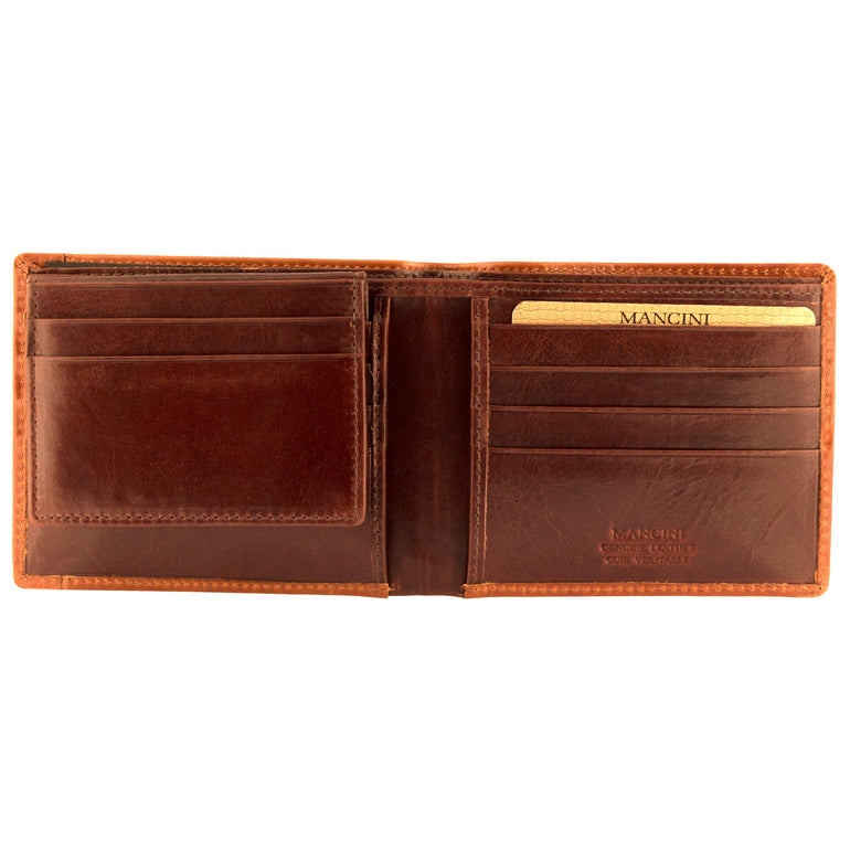 Mancini CASABLANCA Collection Men’s Billfold with Removable Passcase (RFID Secure)