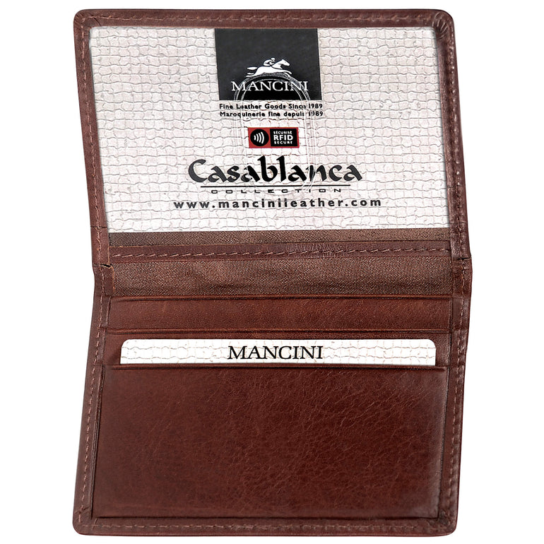 Mancini CASABLANCA Collection Men’s Billfold with Removable Passcase (RFID Secure)