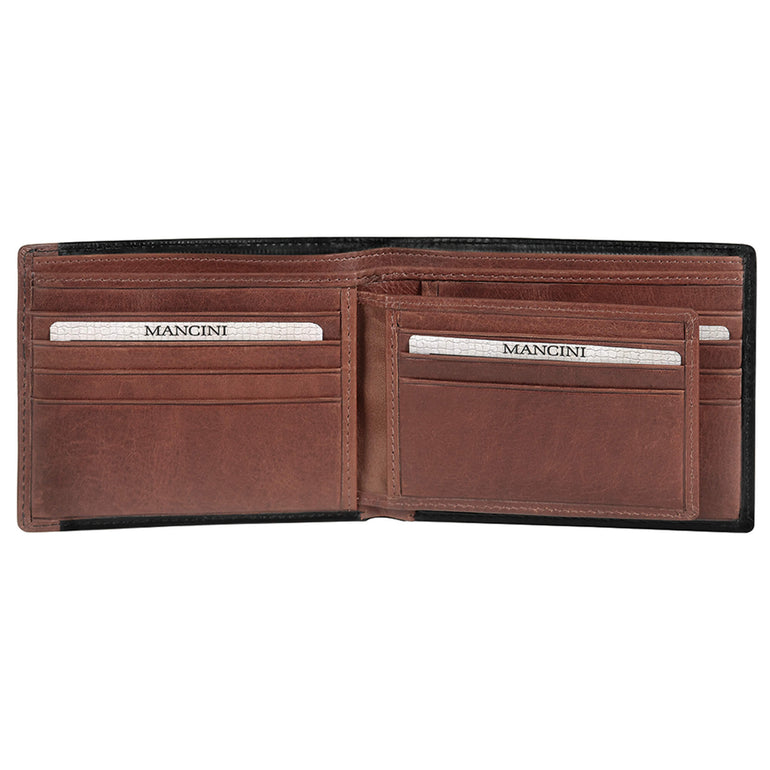 Mancini CASABLANCA Collection Men’s Billfold with Removable Passcase (RFID Secure)
