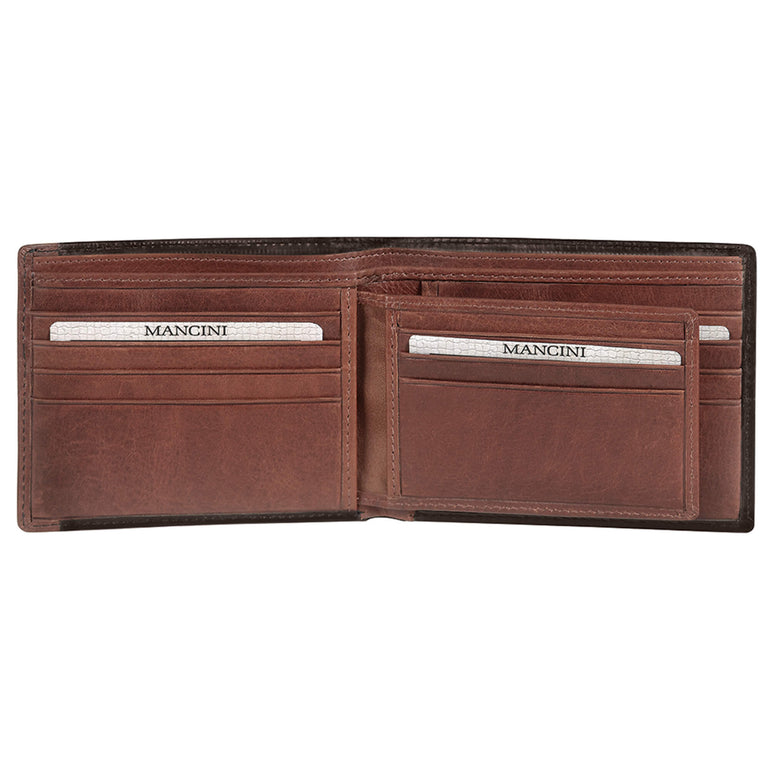 Mancini CASABLANCA Collection Men’s Billfold with Removable Passcase (RFID Secure)