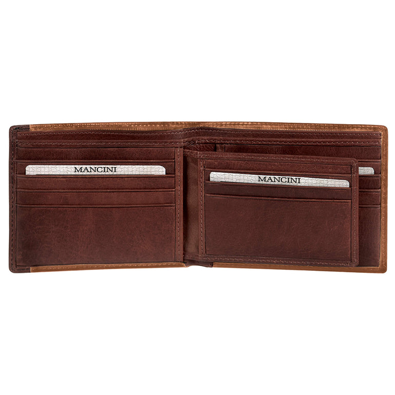 Mancini CASABLANCA Collection Men’s Billfold with Removable Passcase (RFID Secure)