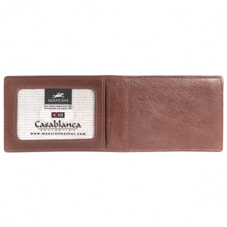 Mancini CASABLANCA Collection Men’s Billfold with Removable Passcase (RFID Secure)